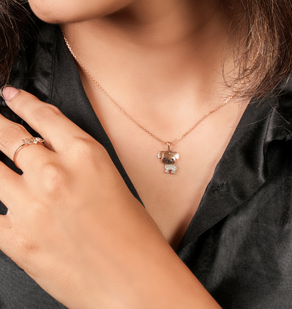 CUCCIOLO || 2.01Ct CZ Diamond Necklace In 925 Silver