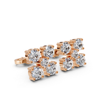 Rose Vermeil Celestia Cluster Stud Earrings