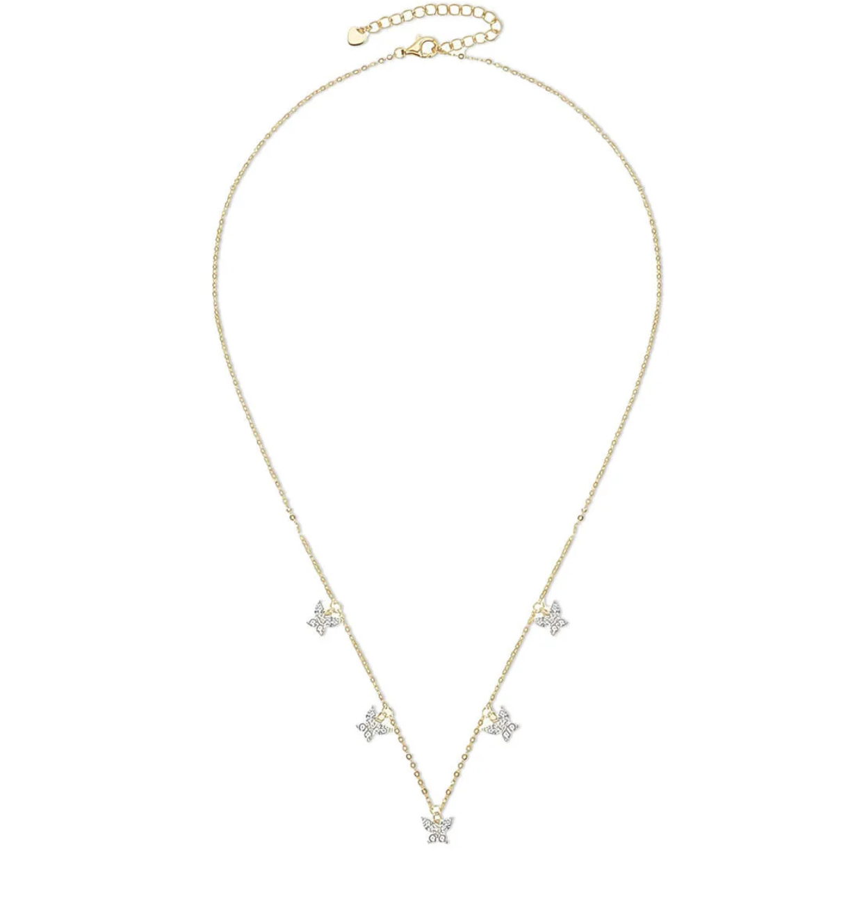 MONARCH || CZ Diamond Butterfly Necklace in 925 Silver