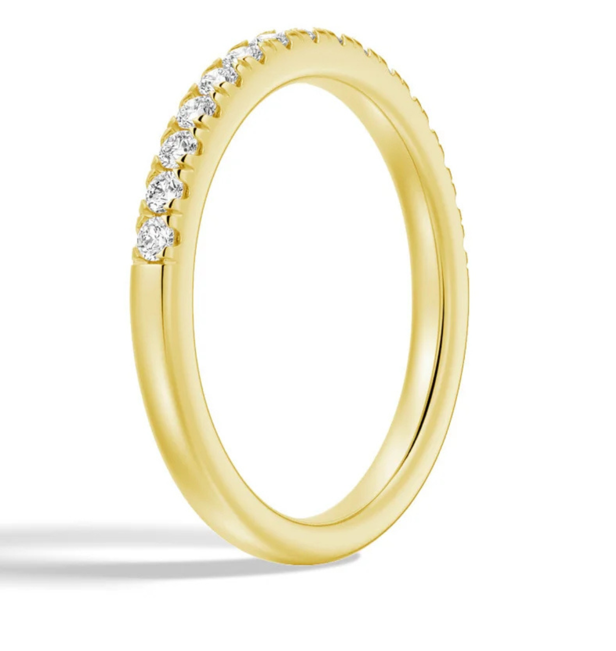 HALCYON || 0.15Ct Lab-Grown Diamond Half-Eternity Band In 14K Gold