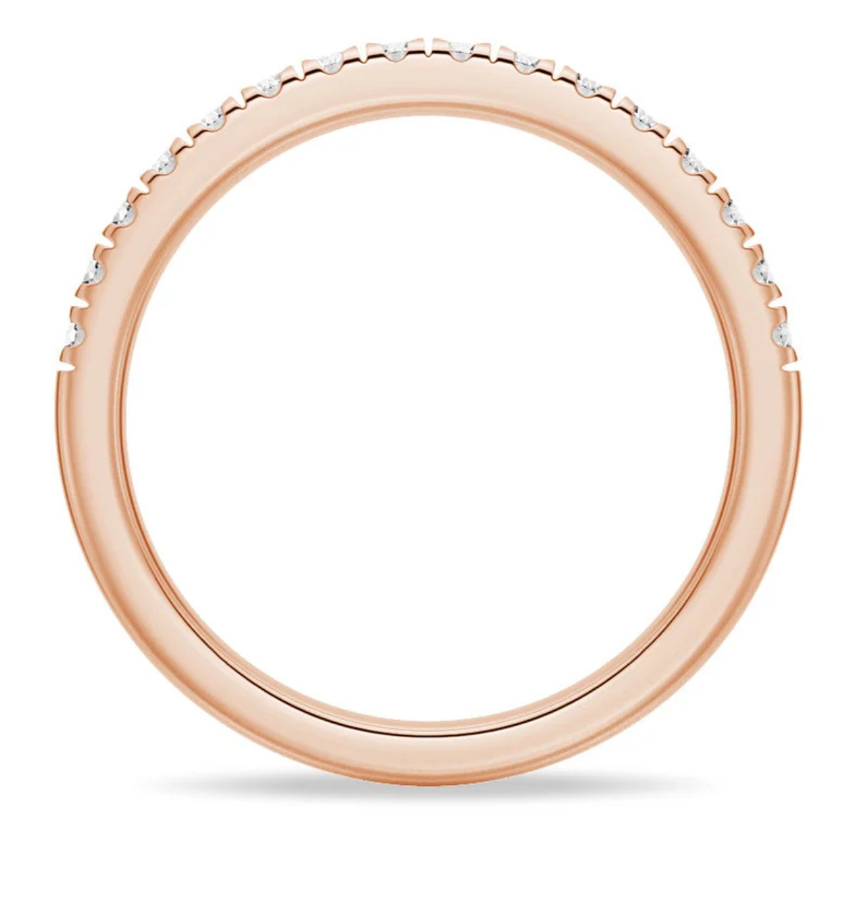 HALCYON || 0.15Ct Lab-Grown Diamond Half-Eternity Band In 14K Gold