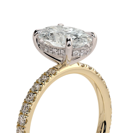 BLOOM OVAL ENGAGEMENT RING
