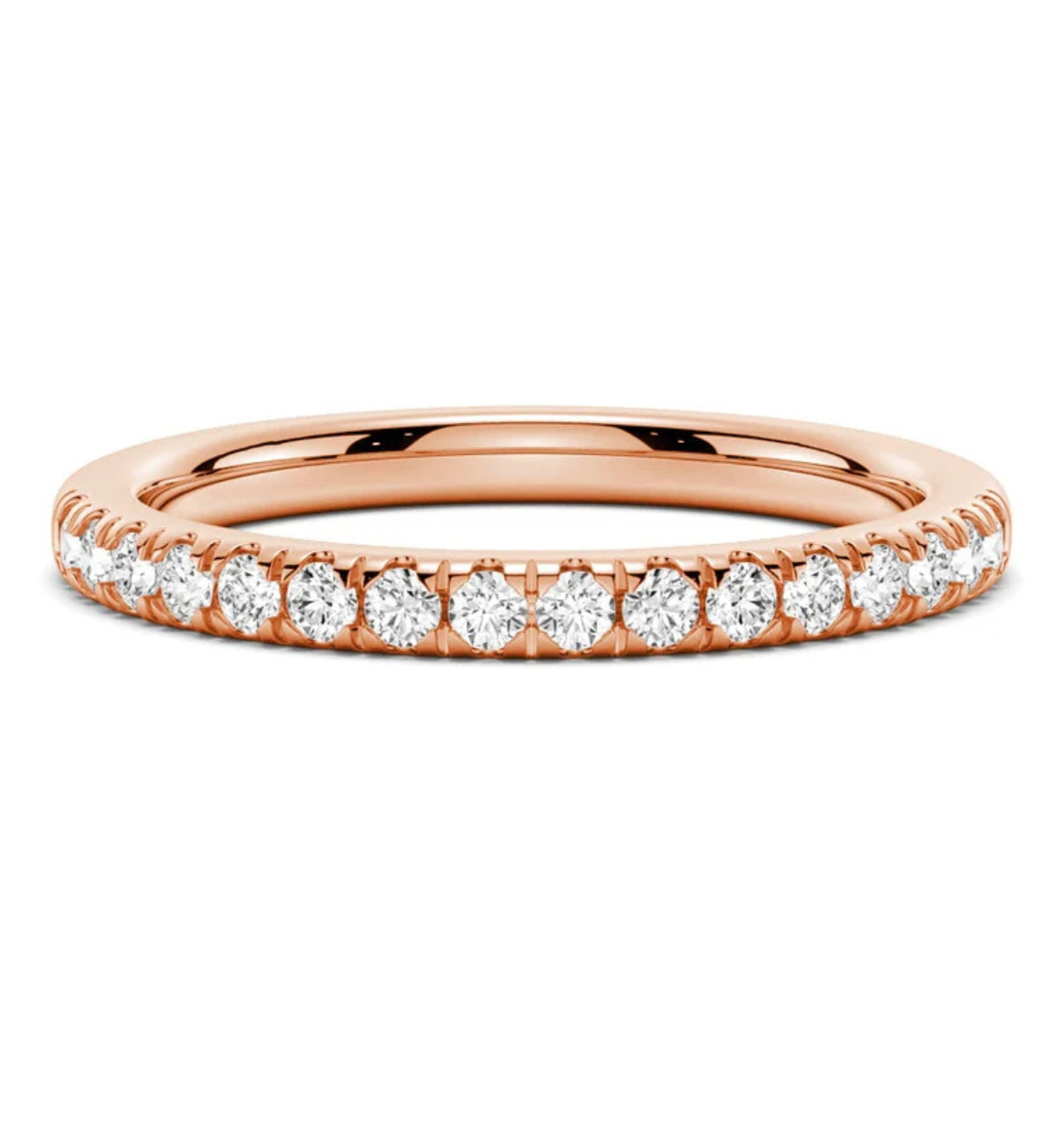 HALCYON || 0.15Ct Lab-Grown Diamond Half-Eternity Band In 14K Gold