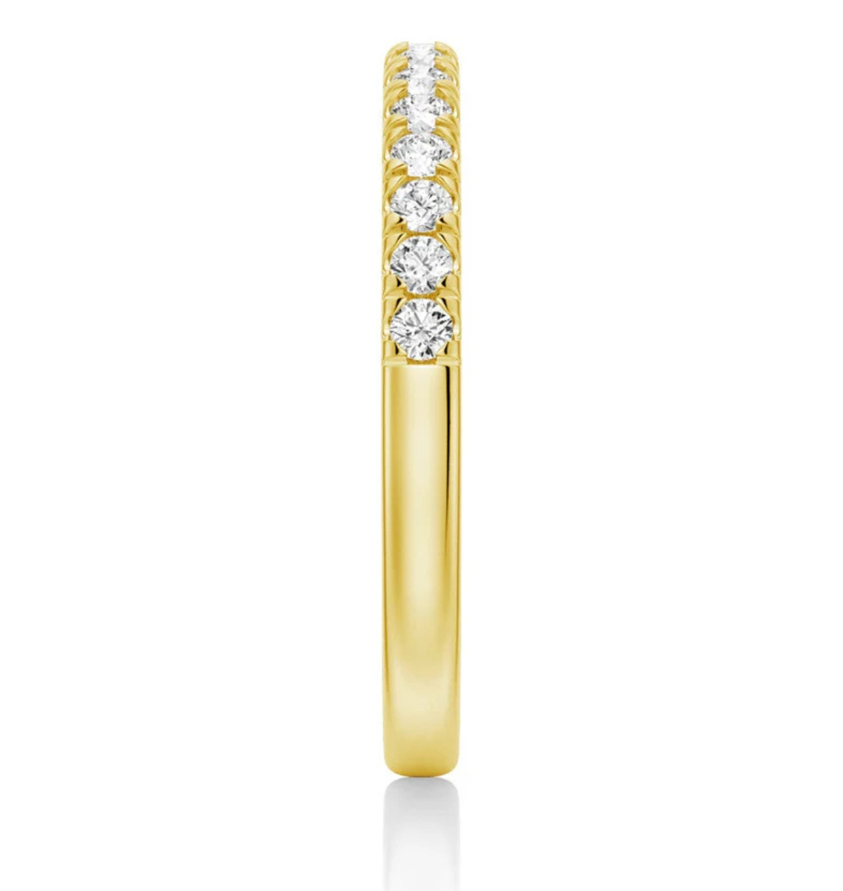 HALCYON || 0.15Ct Lab-Grown Diamond Half-Eternity Band In 14K Gold