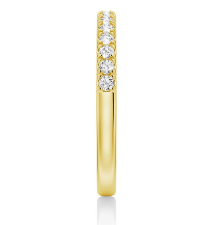 HALCYON || 0.15Ct Lab-Grown Diamond Half-Eternity Band In 14K Gold