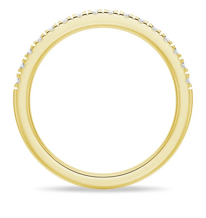 HALCYON || 0.15Ct Lab-Grown Diamond Half-Eternity Band In 14K Gold