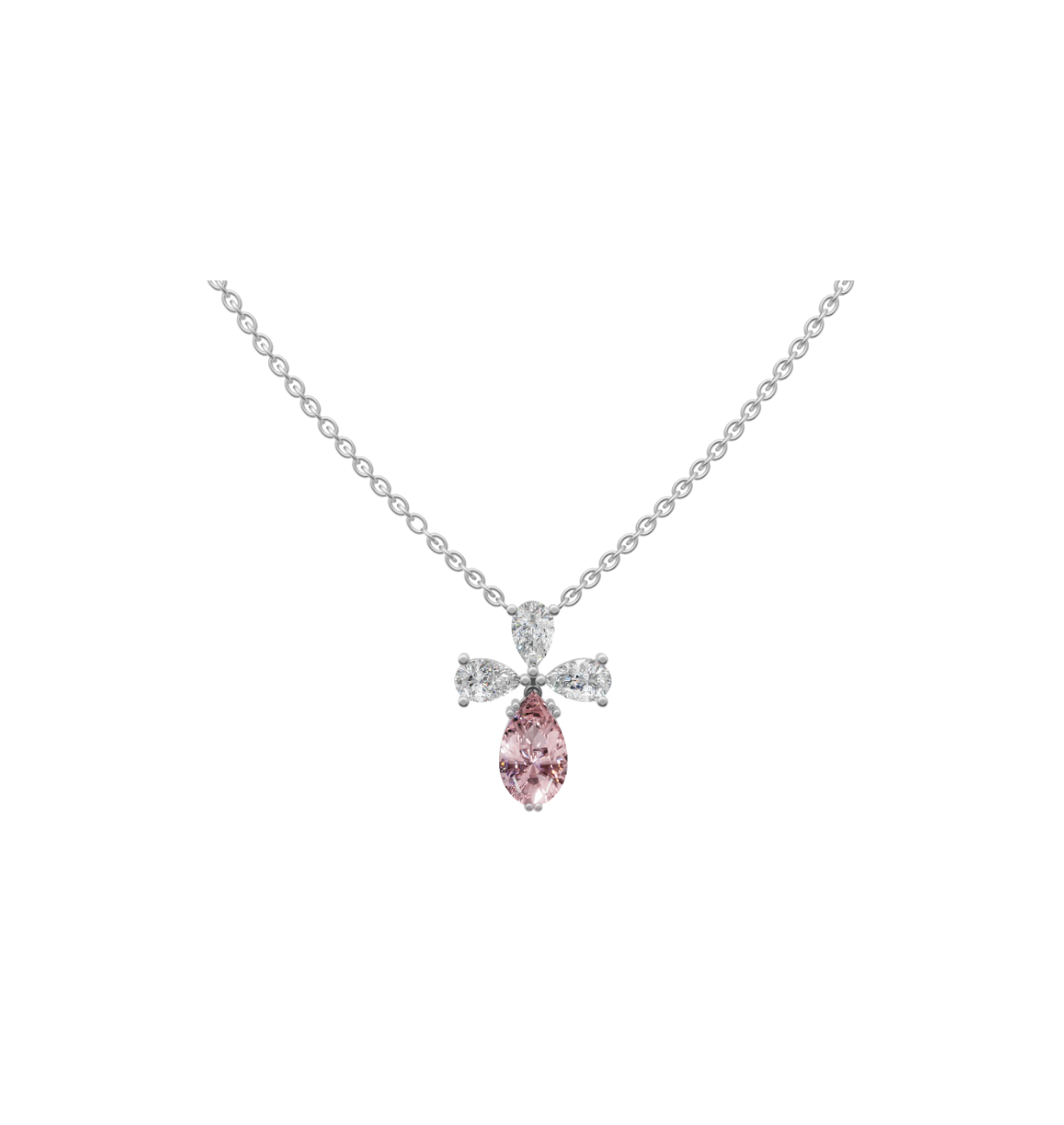 ETOILE || 4.33Ct CZ Diamond Necklace In 925 Silver