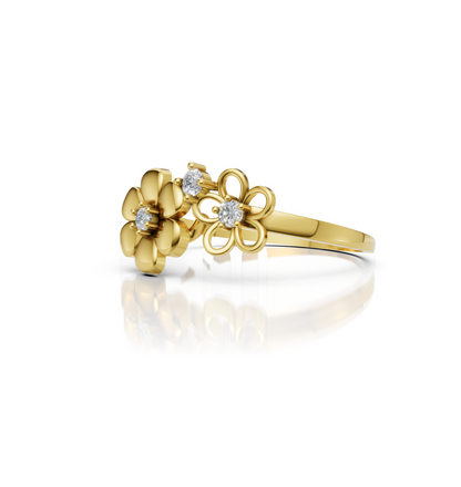 FLEURIS || 1.05Ct Lab-Grown Diamond Ring in 14K Gold