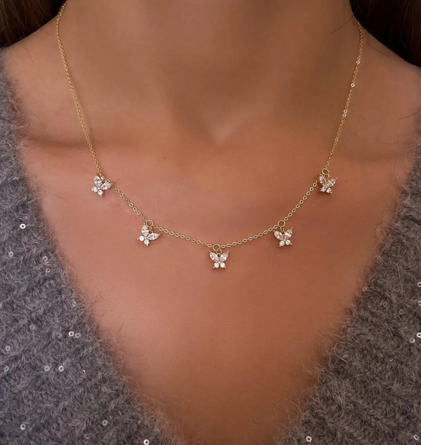 Fluttering Feminine Butterfly Necklace