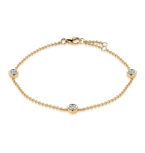 Elysian Bezel-Set Diamond Station Bracelet