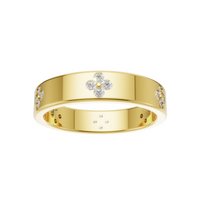Gold ring with diamond accents 