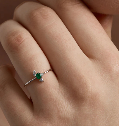 EMERALD BLOSSOM RING
