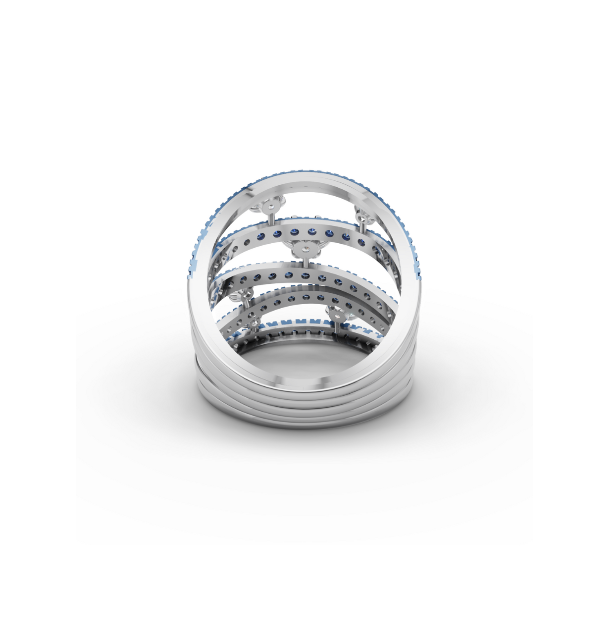 MARE || 2.33Ct CZ Diamond Cocktail Ring In Silver