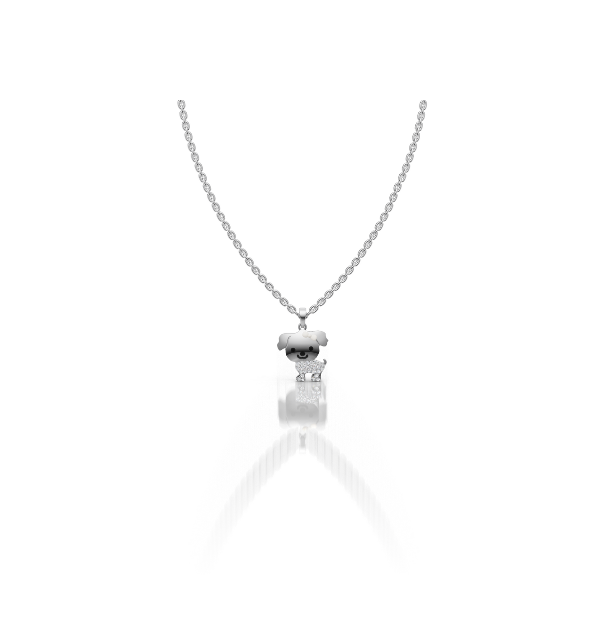 CUCCIOLO || 2.01Ct CZ Diamond Necklace In 925 Silver