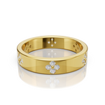 Gold ring with diamond accents 
