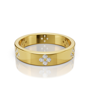 Gold ring with diamond accents 