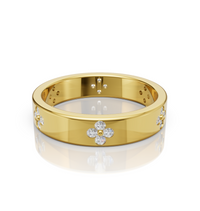 Gold ring with diamond accents 