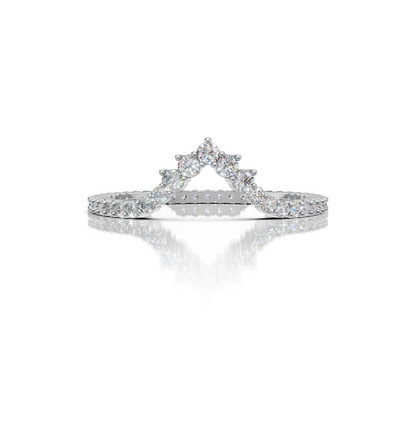 CHEVRON || 0.55Ct Lab-Grown Diamond Band In 14K Gold