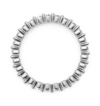 Silver ring with small diamonds