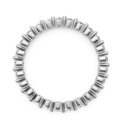 Silver ring with small diamonds