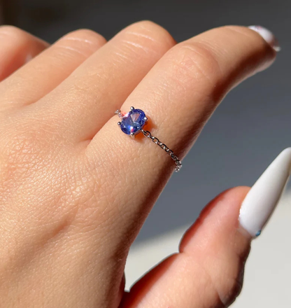 TANZANITE CHAIN RING