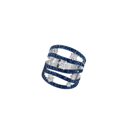 MARE || 2.33Ct CZ Diamond Cocktail Ring In Silver