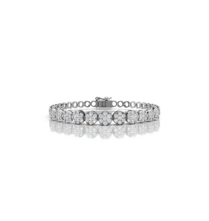 INFINIE || 2.80Ct Cz Diamond Tennis Bracelet In 925 Silver