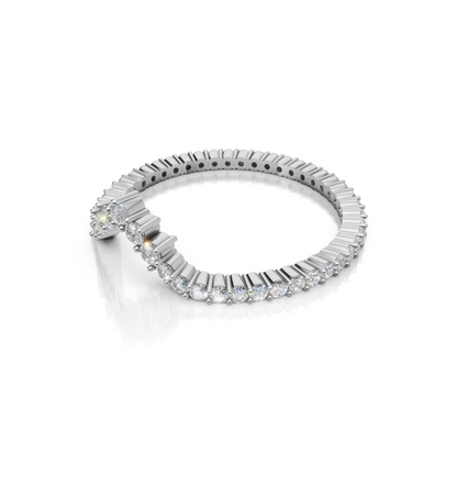 CHEVRON || 0.55Ct Lab-Grown Diamond Band In 14K Gold