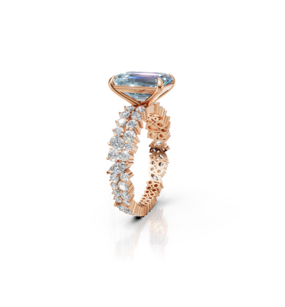 AQUIRA || 3Ct Lab-Grown Diamond Ring In 14K Gold
