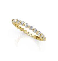Gold eternity band with 1.18 Ct round diamonds