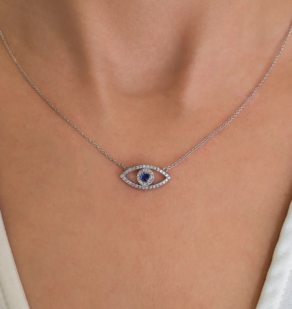 Diamond Evil Eye Necklace
