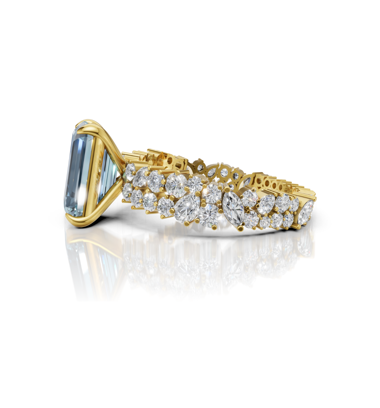 AQUIRA || 3Ct Lab-Grown Diamond Ring In 14K Gold