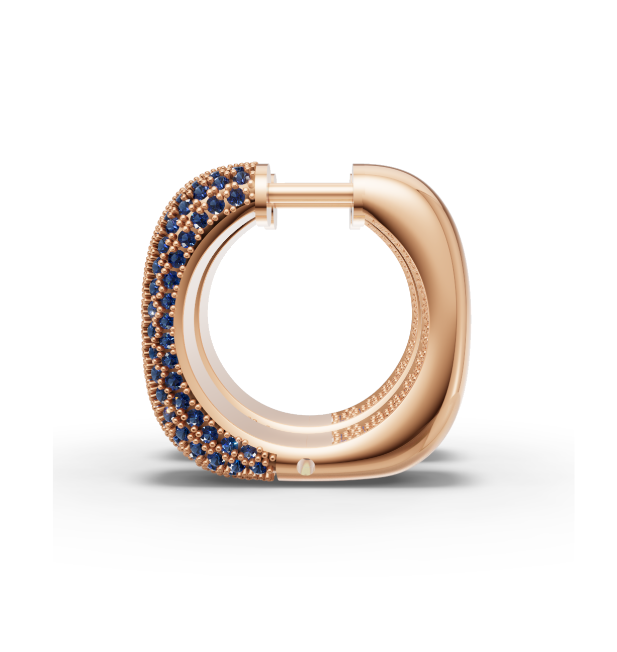 18k Rose Vermeil Felline Concavo Inside-out Hoop Earrings Australia