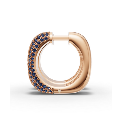 18k Rose Vermeil Felline Concavo Inside-out Hoop Earrings Australia