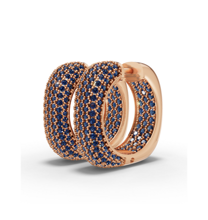 18k rose vermil Felline Concavo Inside-out Hoop Earrings
