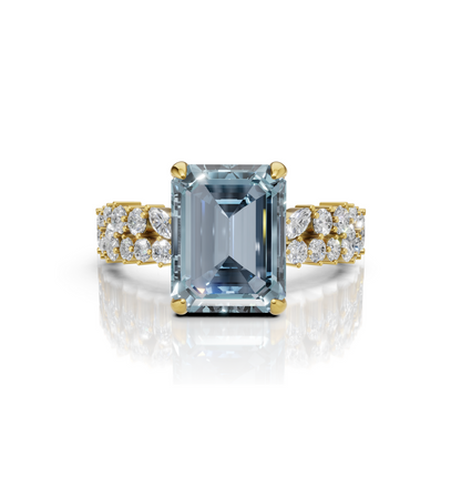 AQUIRA || 3Ct Lab-Grown Diamond Ring In 14K Gold