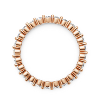 Rose gold ring with small diamonds 