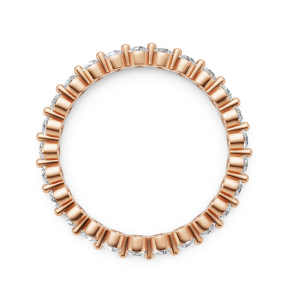 Rose gold ring with small diamonds 