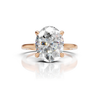 rose gold ring with large diamond