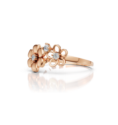 FLEURIS || 1.05Ct Lab-Grown Diamond Ring in 14K Gold