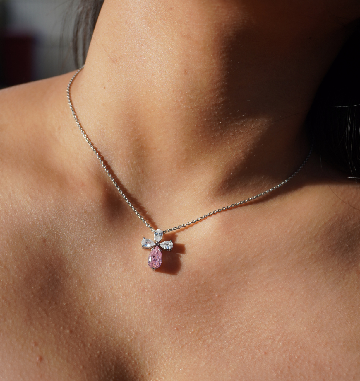 ETOILE || 4.33Ct CZ Diamond Necklace In 925 Silver