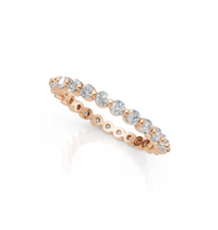 Rose gold ring with diamonds 