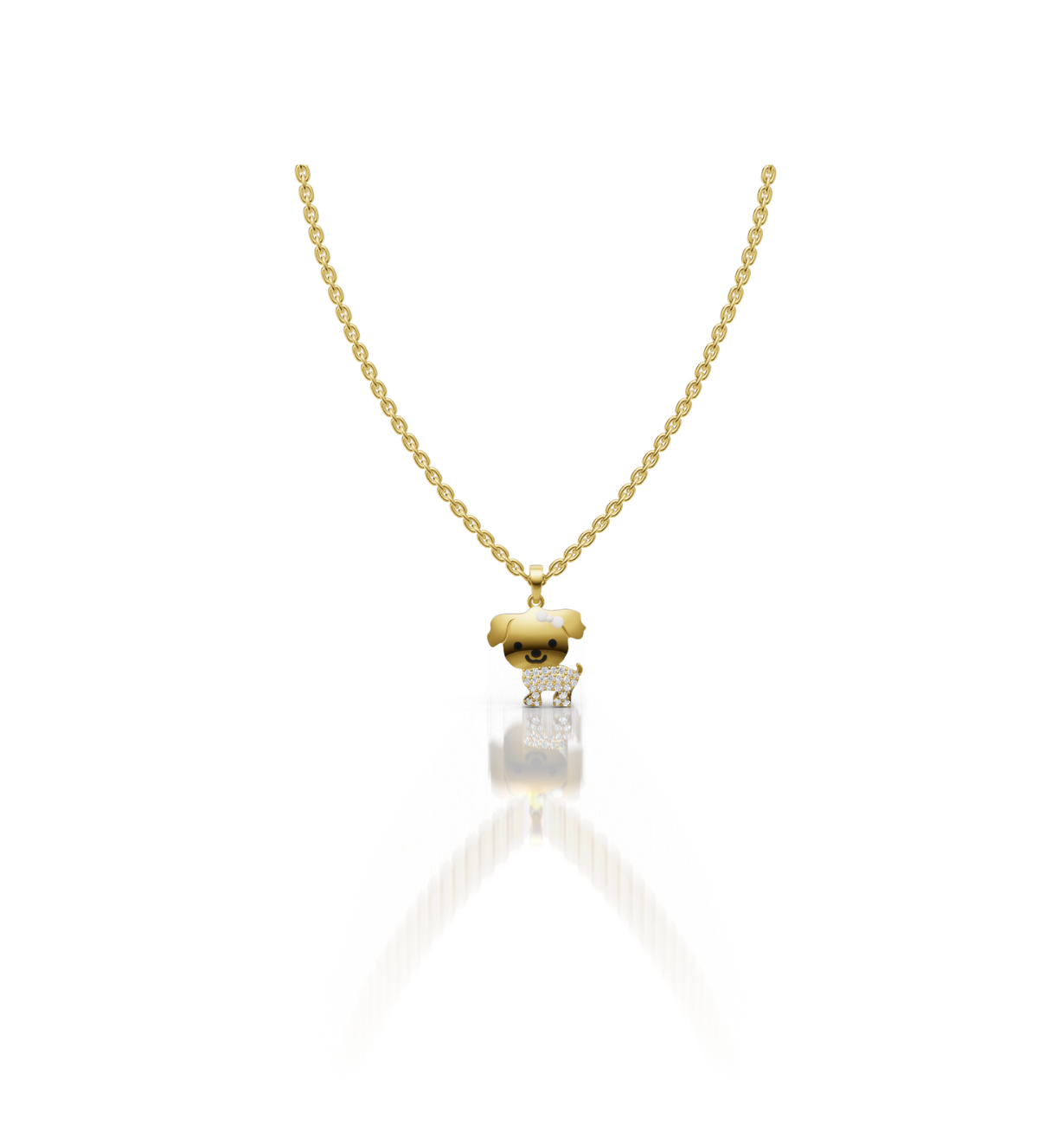 CUCCIOLO || 2.01Ct CZ Diamond Necklace In 925 Silver