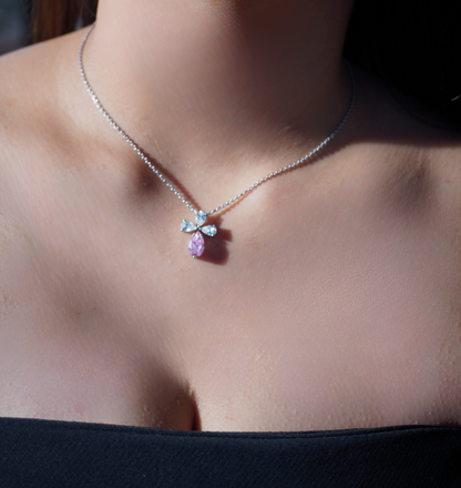 ETOILE || 4.33Ct CZ Diamond Necklace In 925 Silver