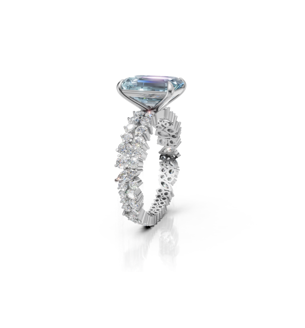 AQUIRA || 3Ct Lab-Grown Diamond Ring In 14K Gold