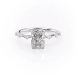 Radiant-Cut Diamond Engagement Ring with Delicate Accents
