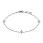 Elysian Bezel-Set Diamond Station Bracelet