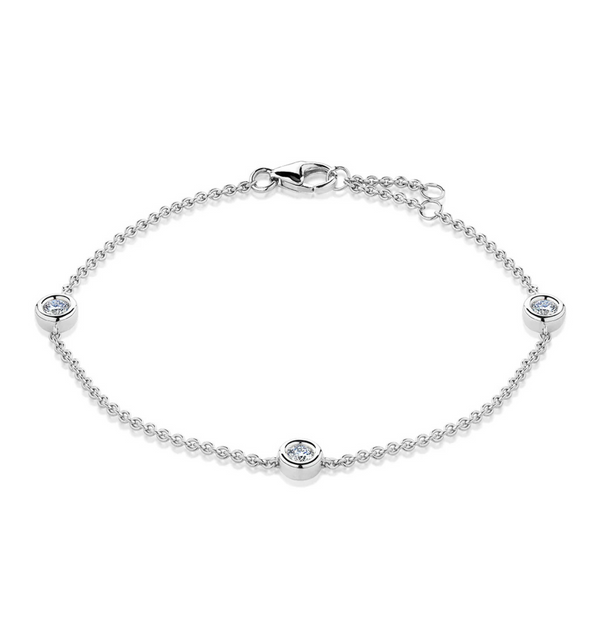 Elysian Bezel-Set Diamond Station Bracelet