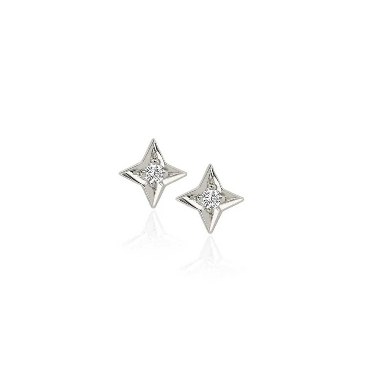 astra lab grown diamond stud earrings in 14k gold