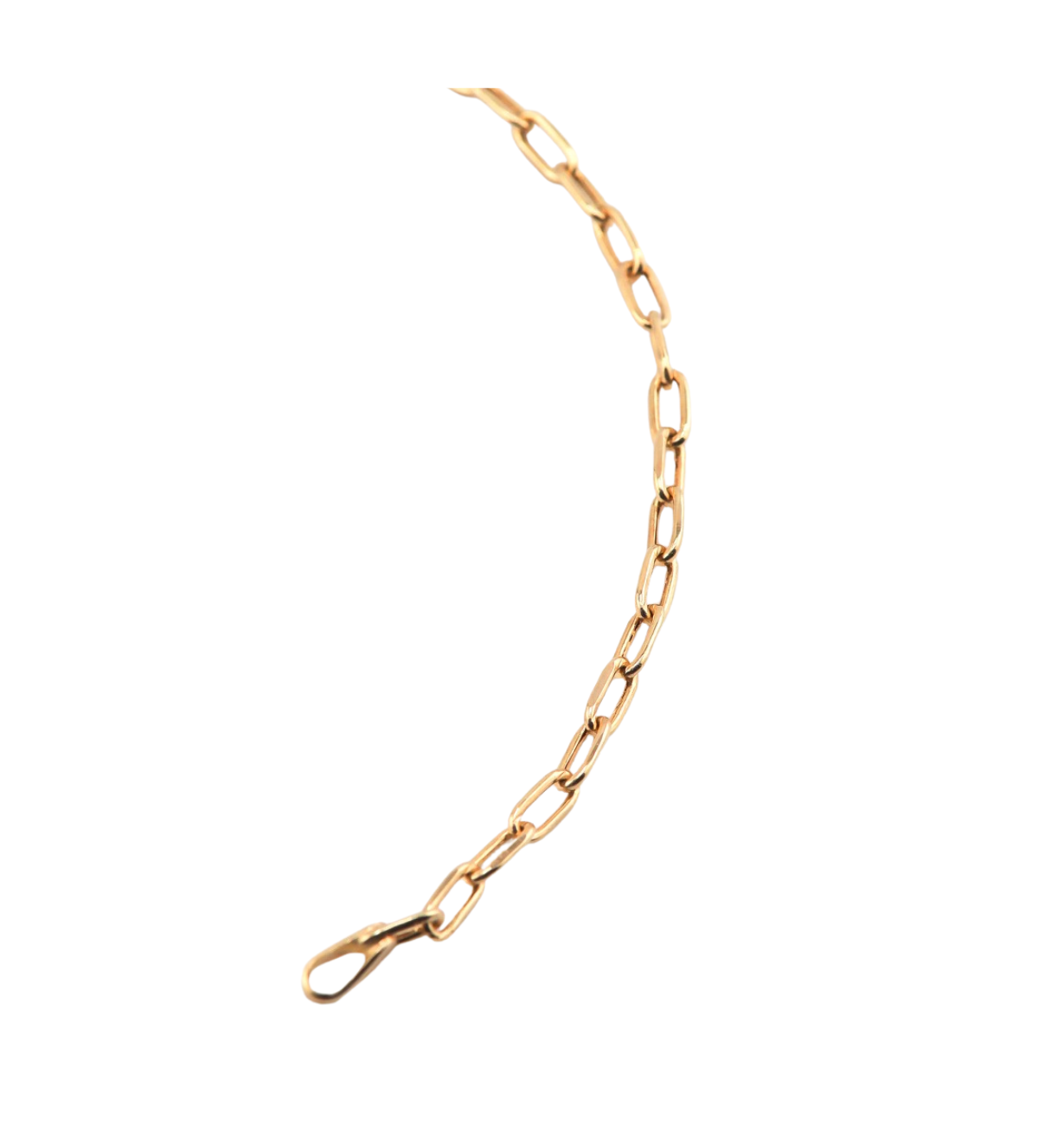classic gold link bracelet with interlocking chain